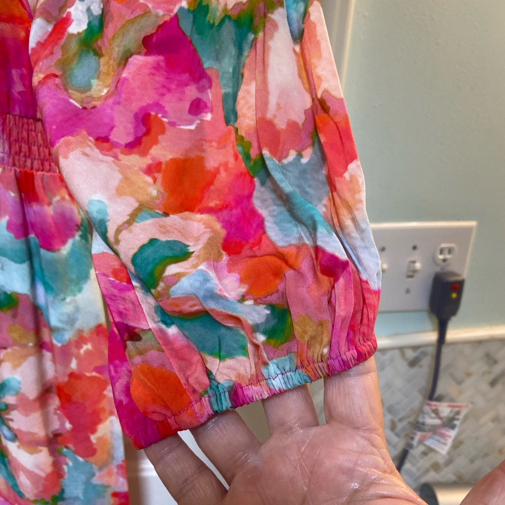 Soft Surroundings Floral Long Sleeve Maxi Dress - Picture 6 of 9